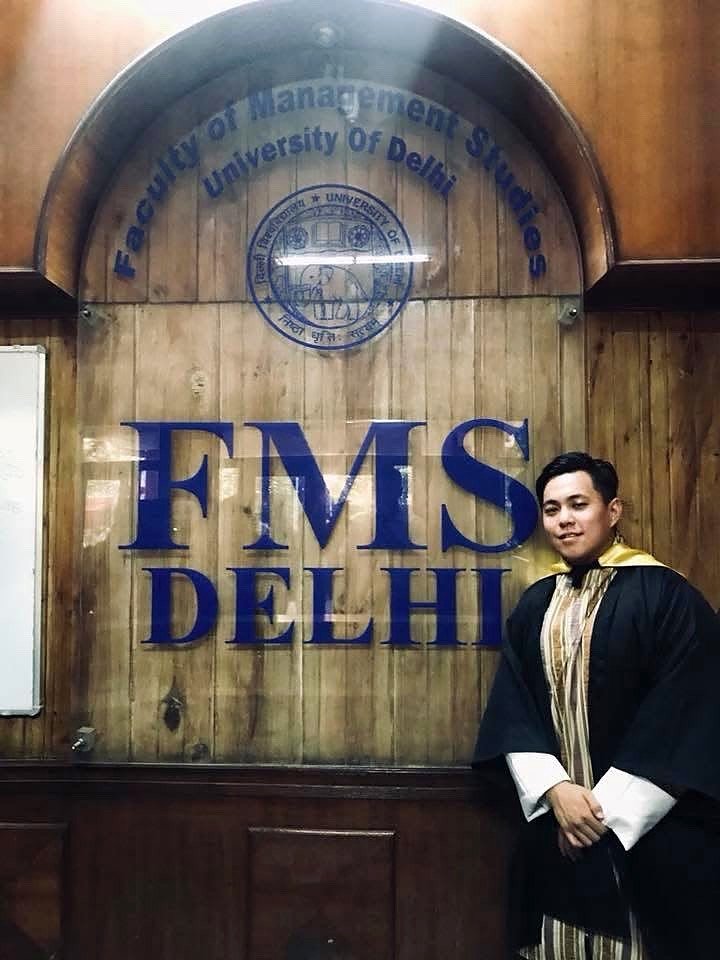 Leon Lhendup Wangdi during his graduation from FMS Delhi
