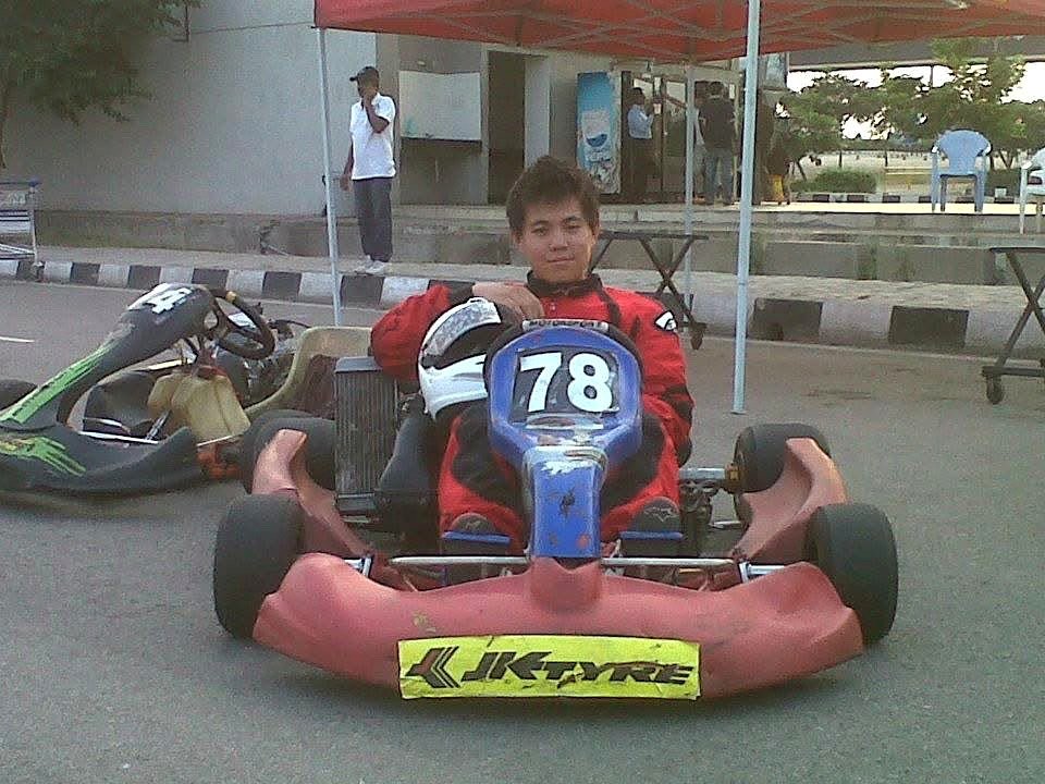 Leon Lhendup Wangdi during his karting years in 2011