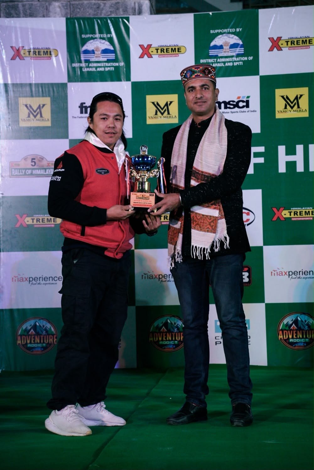 Leon Lhendup Wangdi at the Rally of Himalayas 2025 podium ceremony