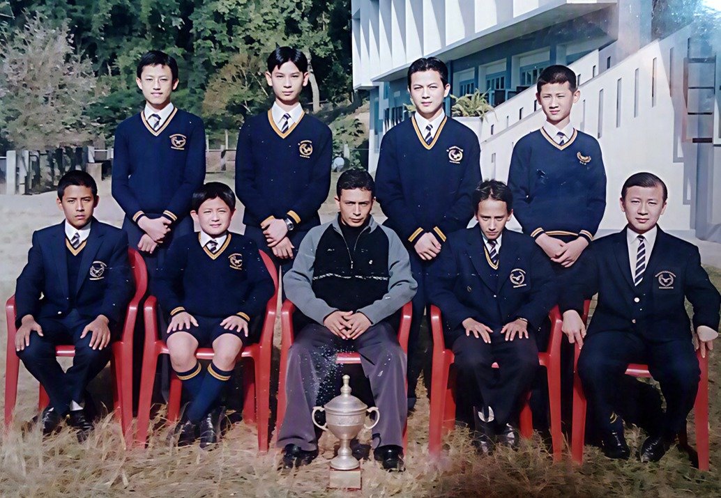 The St. Augustine’s School table tennis team — a photograph from Siddharth’s school years.